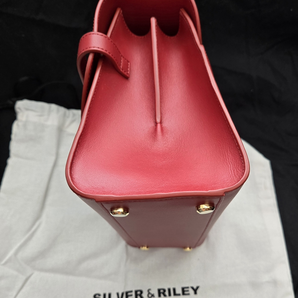 Silver & Riley Red Leather Satchel - Picture 8 of 16